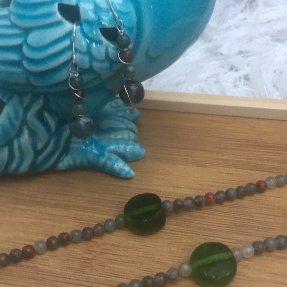 One of a Kind Hand Crafted Artisan Recycled Glass Bead Set - Picture 1 of 7